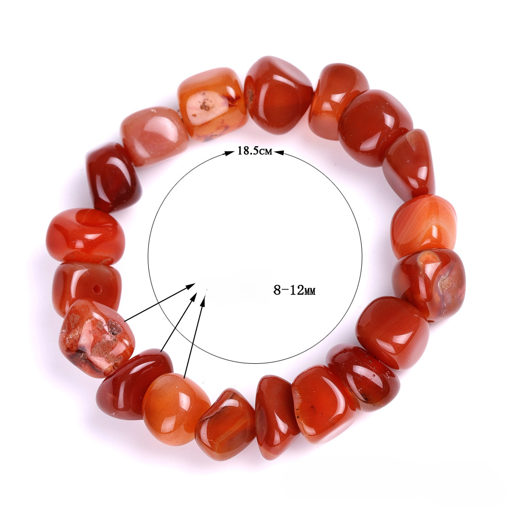 Pulsera de ónice de fantasía roja de color mixto al por mayor